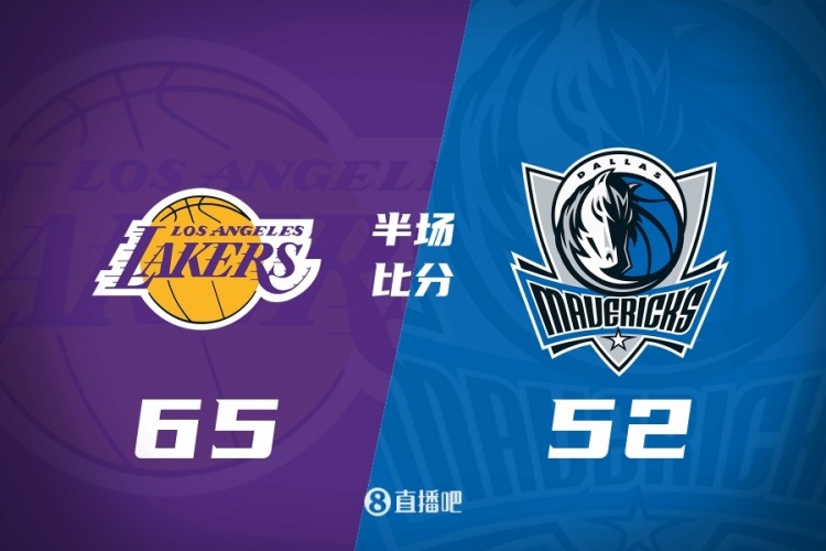 九游娱乐-湖人半场65-52领先独行侠 东契奇17+6+7 艾顿13中3 克里斯蒂15分
